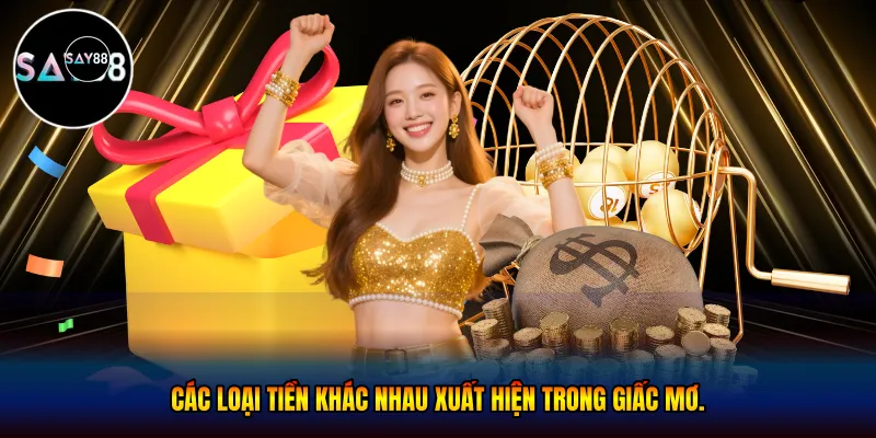 Các loại tiền khác nhau xuất hiện trong giấc mơ.